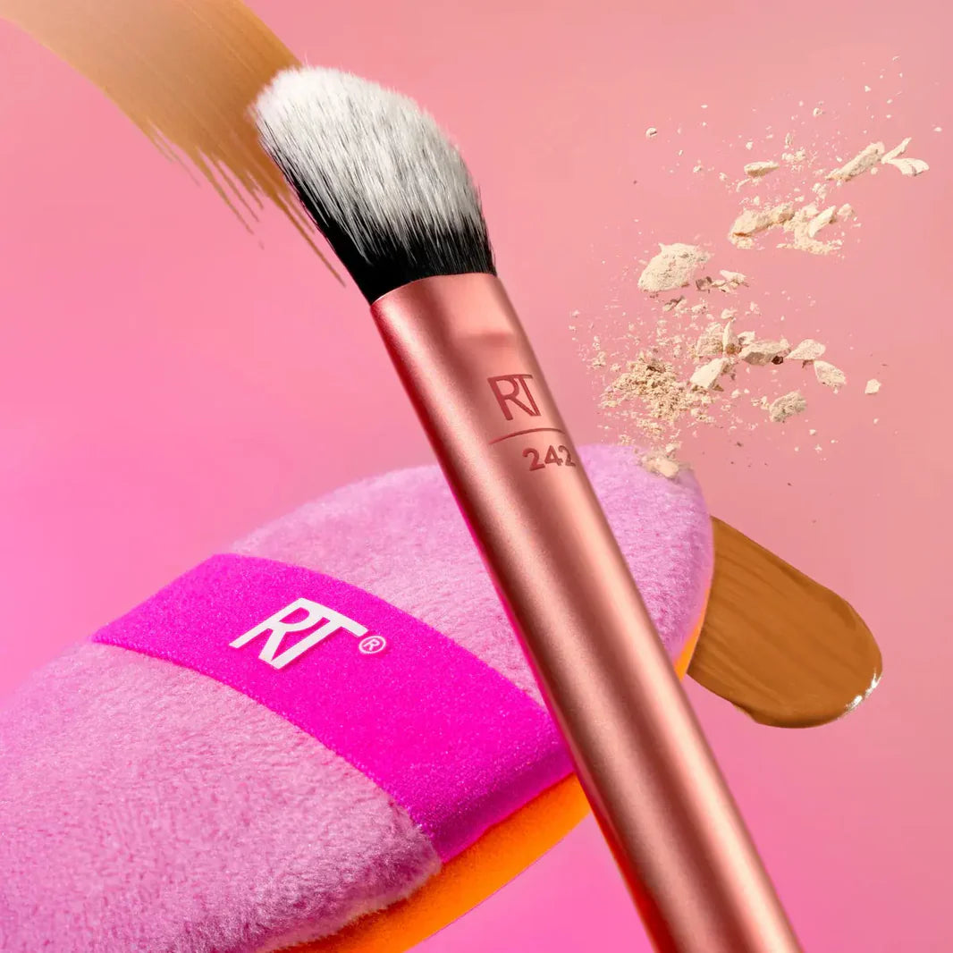 Real Techniques Precision Perfection Powder Puff + Makeup Brush Duo
