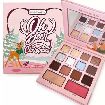 Beauty Creations Paleta de Sombras y Rostro Coleccion Navideña Oh Deer