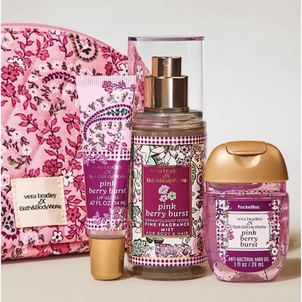 Bath & Body Works x Vera Bradley Pink Berry Burst Gift Set – Edición Limitada