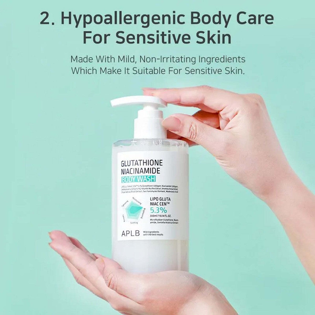 APLB Glutathione Niacinamide Body Wash – 300 ml
