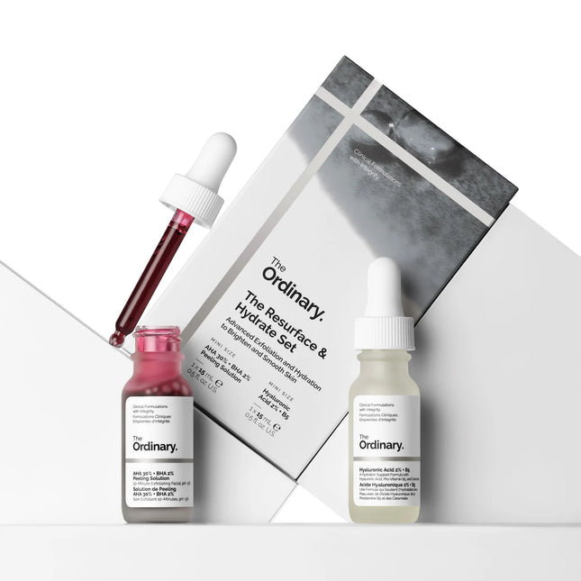 The Ordinary  The Resurface & Hydrate Set with Hyaluronic Acid Serum + AHA