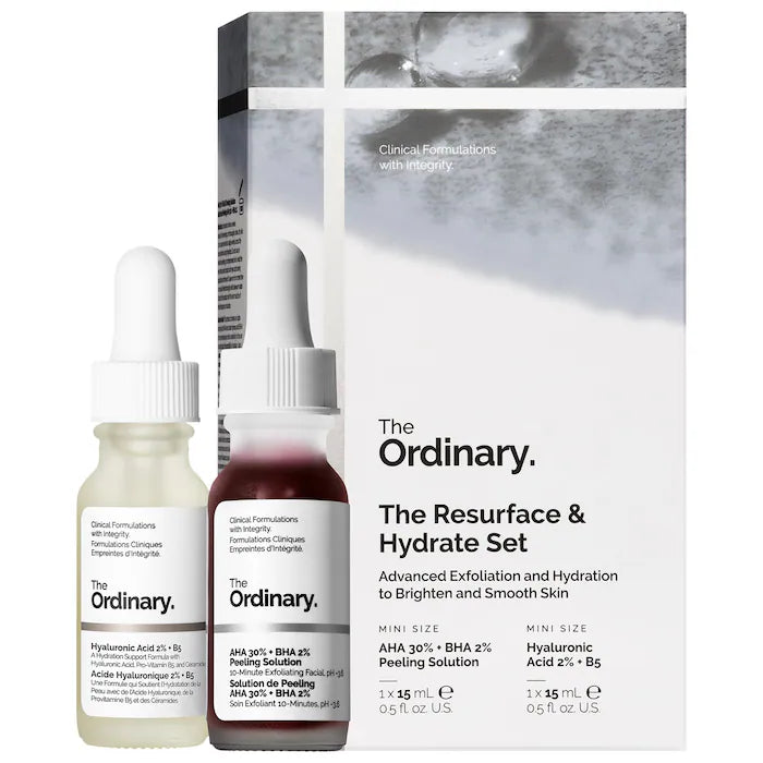 The Ordinary The Resurface & Hydrate Set with Hyaluronic Acid + AHA (minis)