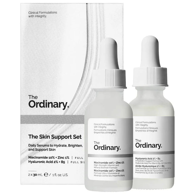 The Ordinary  The Skin Support Set with Niacinamide + Hyaluronic Acid 30ml+30ml