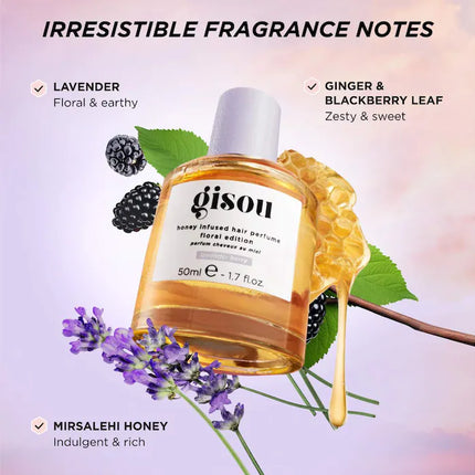 Gisou  Mini perfume capilar con infusión de miel, bayas y lavanda 15ml