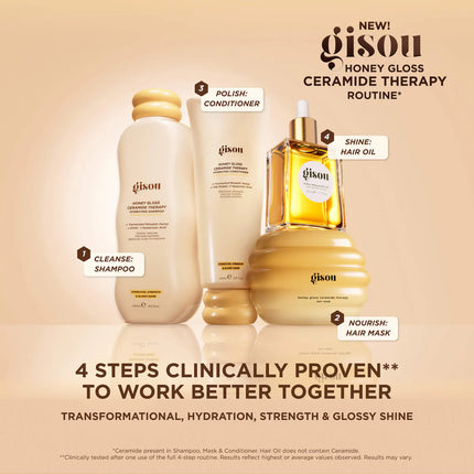 Gisou  Mini Shampoo hidratante Honey Gloss con ceramidas 75ml