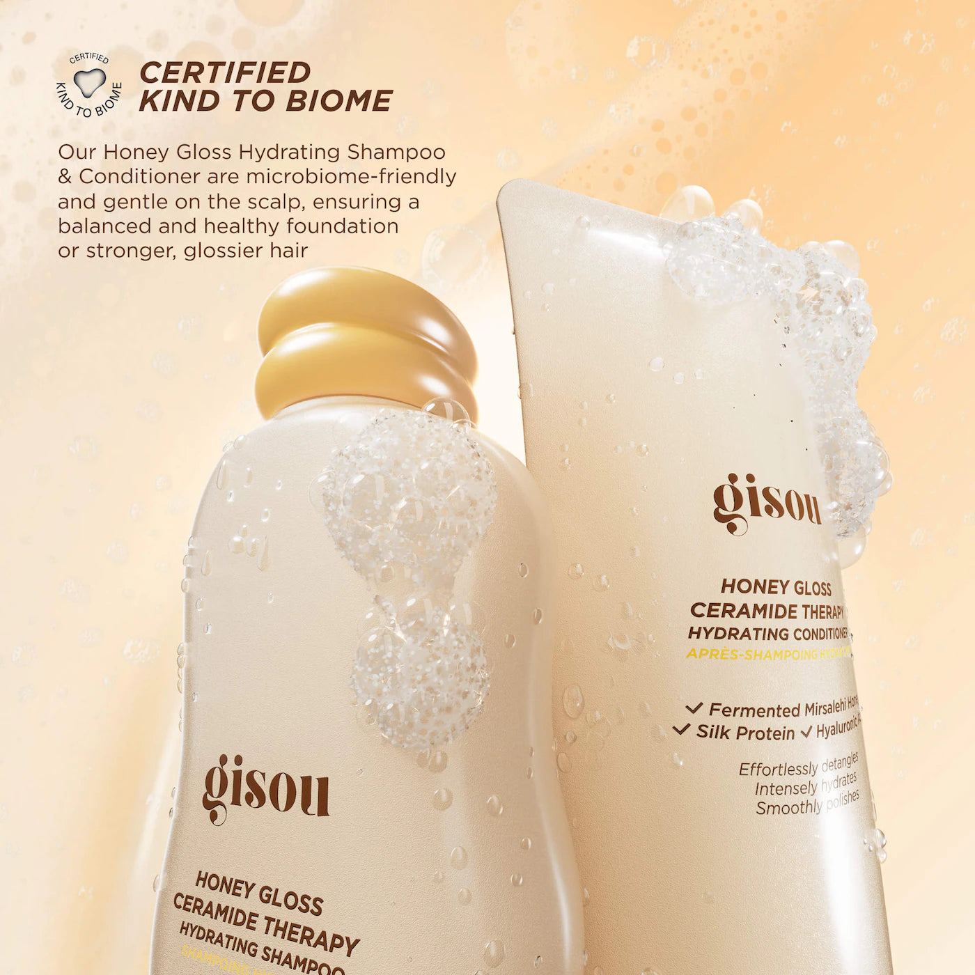 Gisou  Mini Shampoo hidratante Honey Gloss con ceramidas 75ml