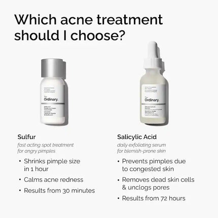 The Ordinary Sulfur 10% Powder-to-Cream Tratamiento localizado para el acné