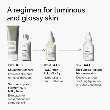 The ordinary Rice Lipids + Ectoin Microemulsion Moisturizer for Soothing Hydration & Reduced Redness 60ml