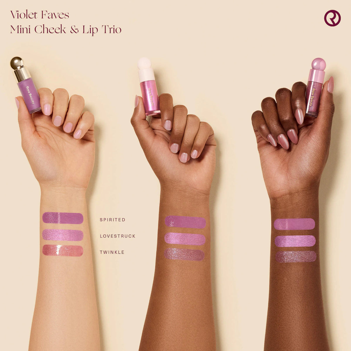 Rare Beauty by Selena Gomez Violet Faves Mini Cheek & Lip Trio