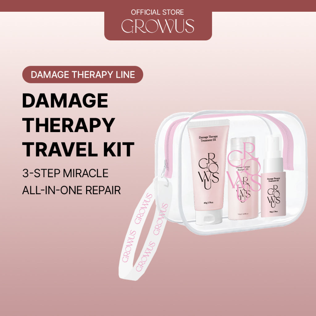 GROWUS Damage Therapy Travel Kit – Kit de Viaje Reparador para Cabello Dañado