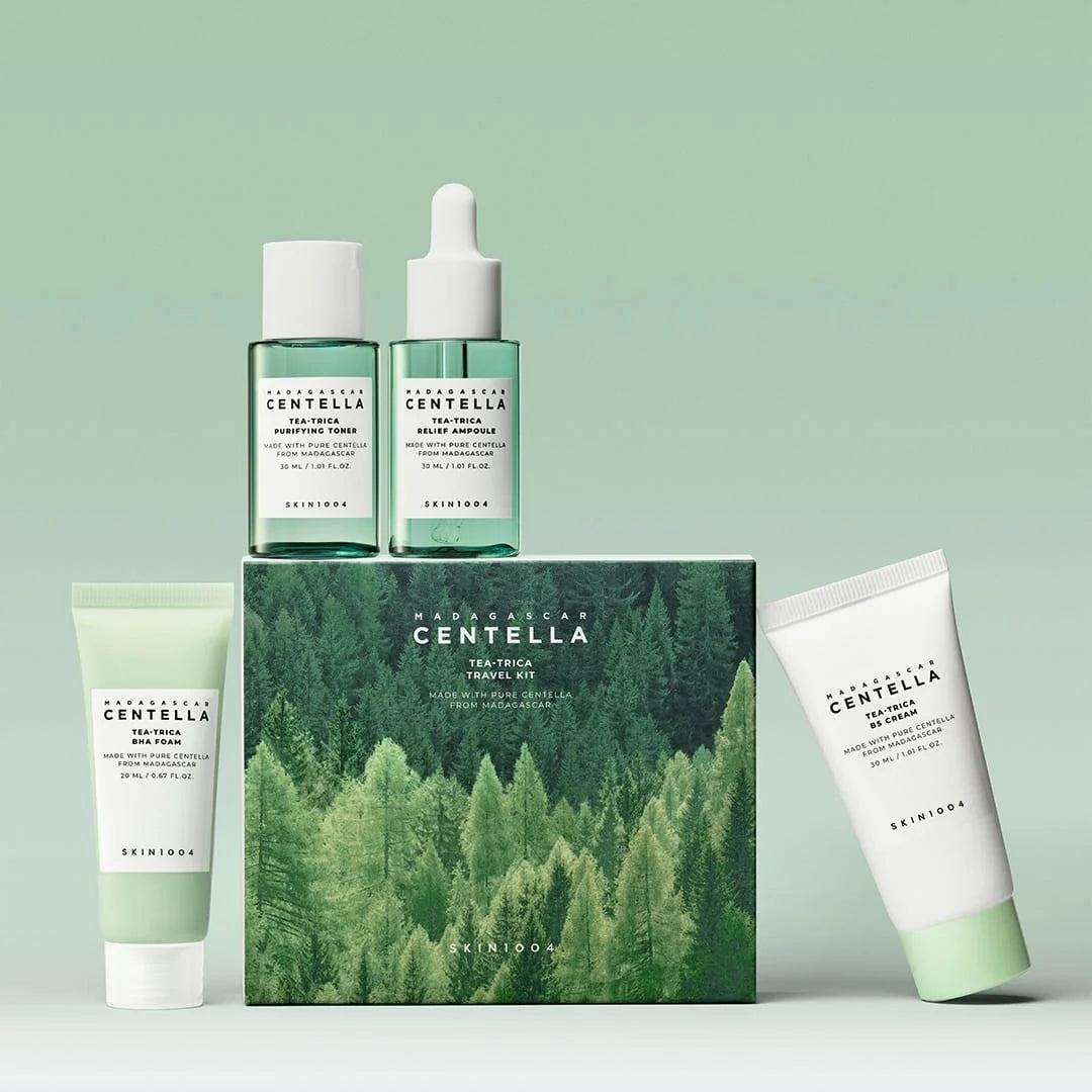 SKIN1004 Madagascar Centella Tea-Trica Travel Kit – Rutina para Piel con Acne