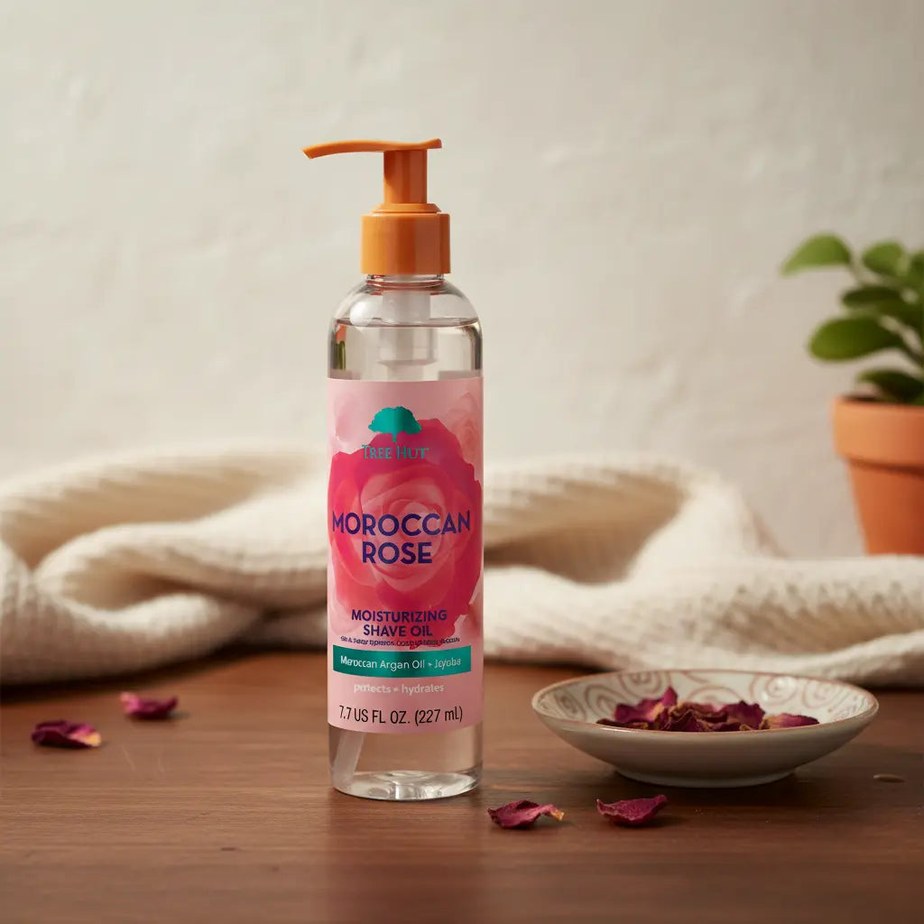 Tree Hut Moroccan Rose Moisturizing Shave Oil – Aceite Hidratante para Afeitado 227 ml