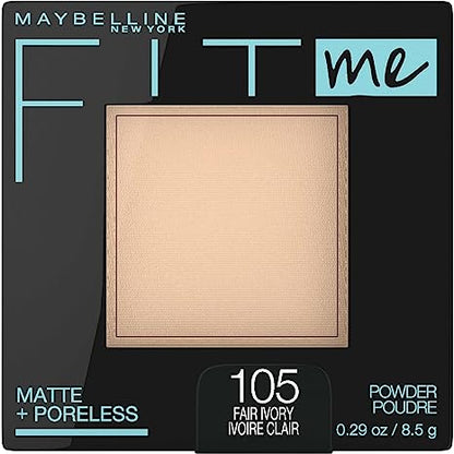 Maquillaje en Polvo Facial Compacto Sin Poros + Fit Me Matte Maybelline