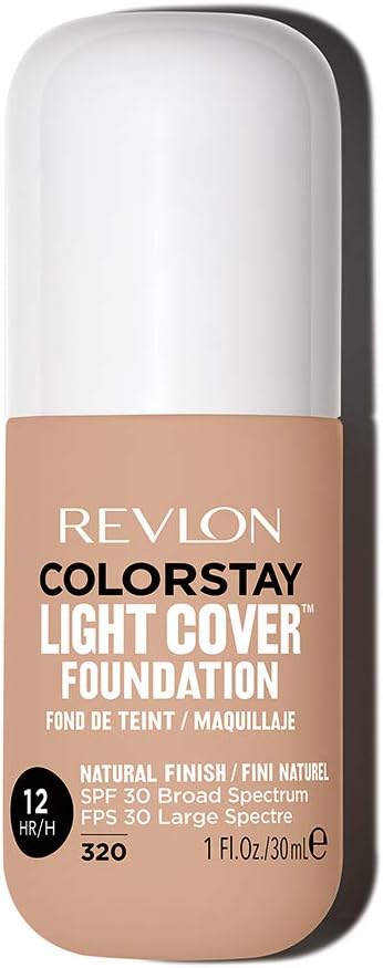 Revlon ColorStay Light Cover - Base líquida, maquillaje hidratante de larga duración con SPF 35, cobertura ligera y media para manchas y textura desigual de la piel